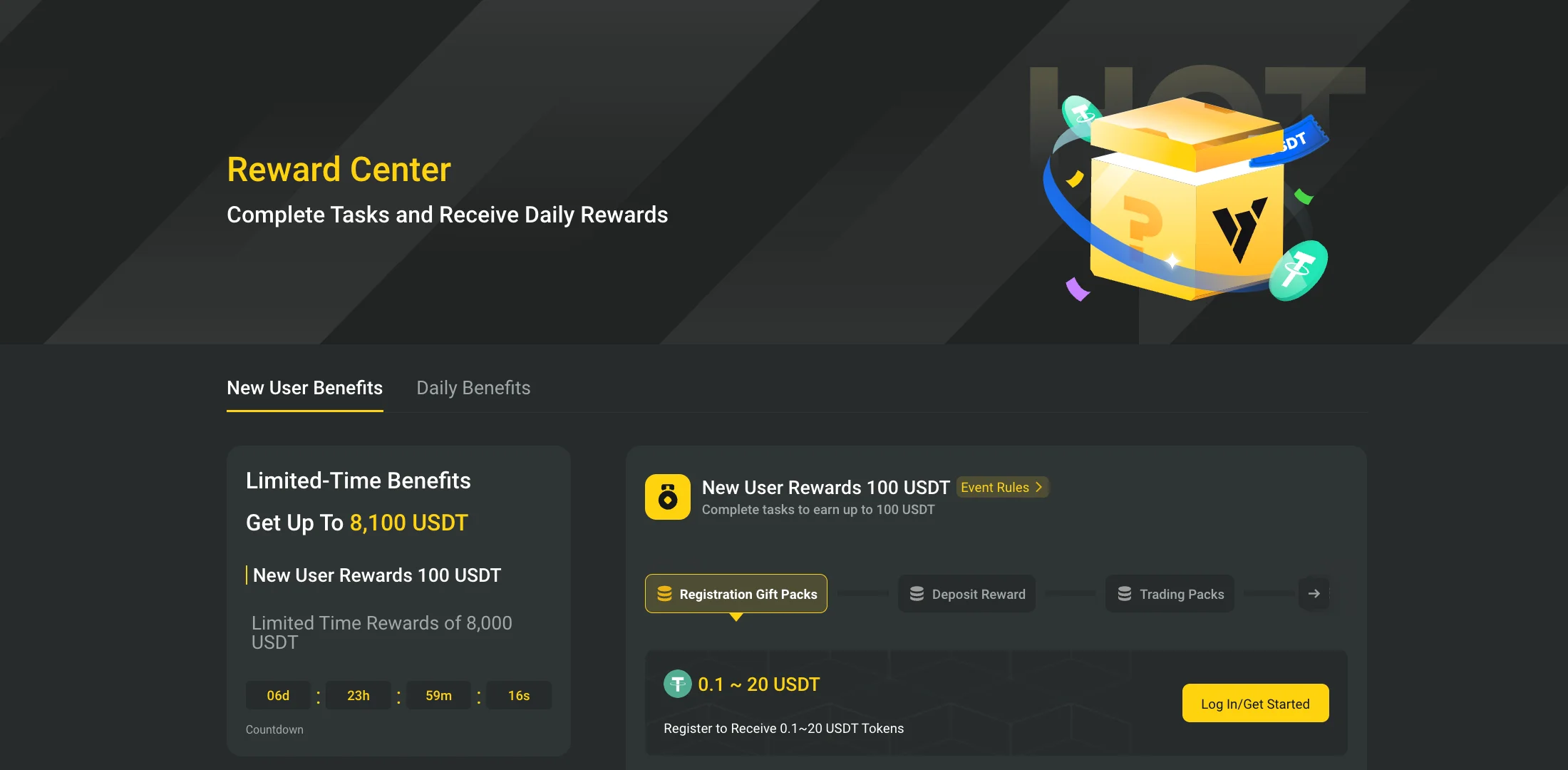 BYDFi Reward Center