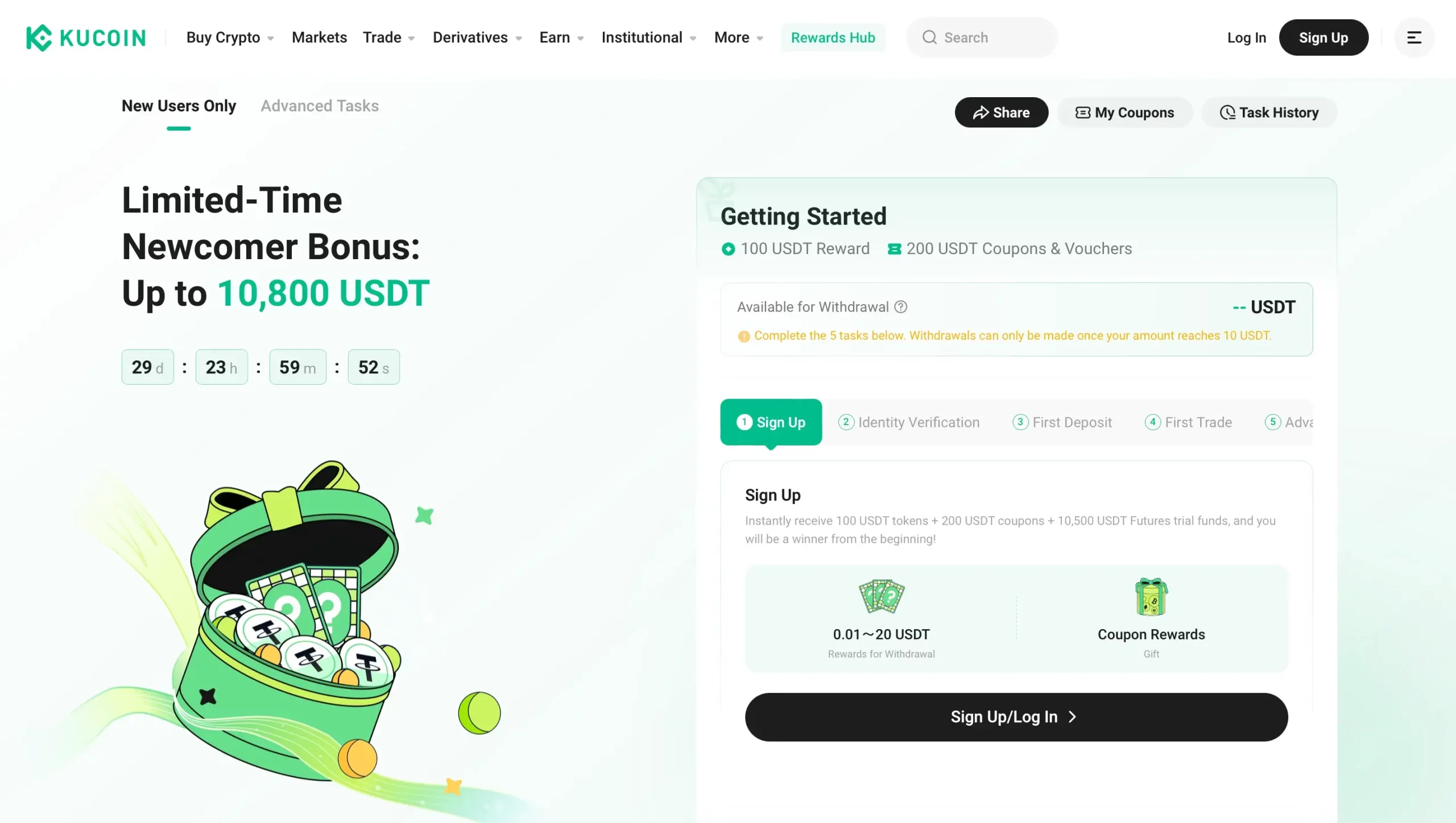 2. KuCoin – Earn Up to 10,800 USDT in Crypto Rewards